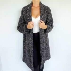 Isabel Marant Étoile blue gray heavy wool blend long cardigan sweater size 42